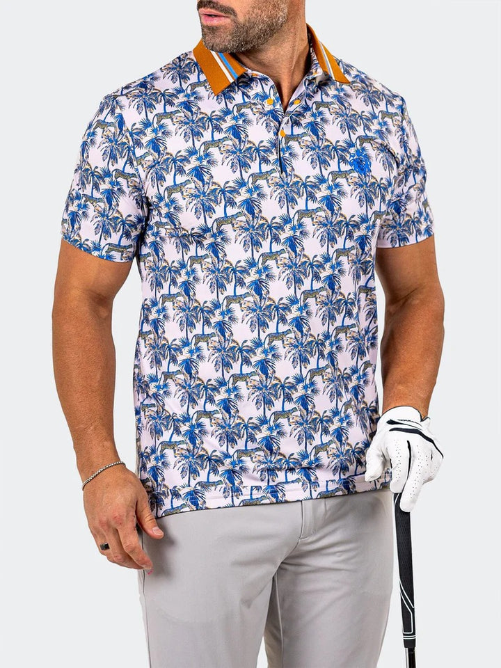 Maceoo Stretch Short-Sleeve Polos | Golf Polo Marthyr0026 White