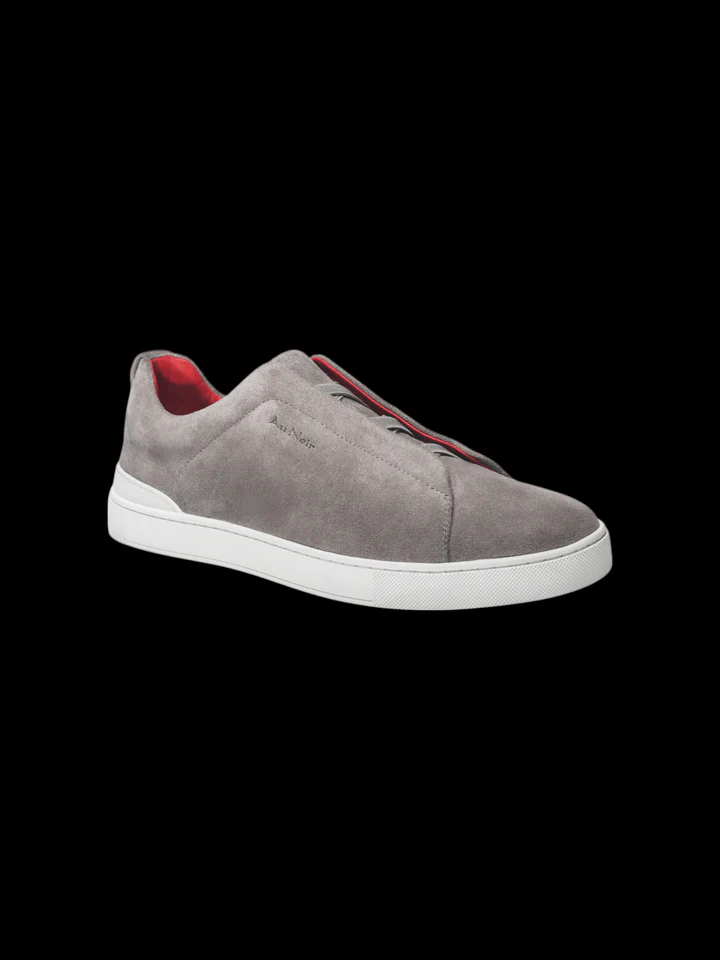 Au Noir Shoes | SUEDE SLIP-ON SHOE_CLIFT GRAY