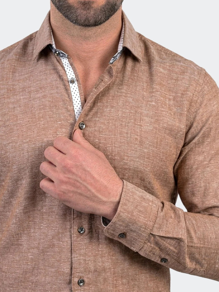 Maceoo Shirt | Fibonacci Dress Shirt LS Woven Unknown0107 Brown