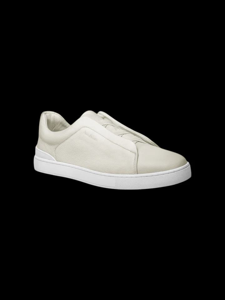 Au Noir Shoes | LEATHER SLIP-ON SHOES_HOLDEN WHITE/CREAM