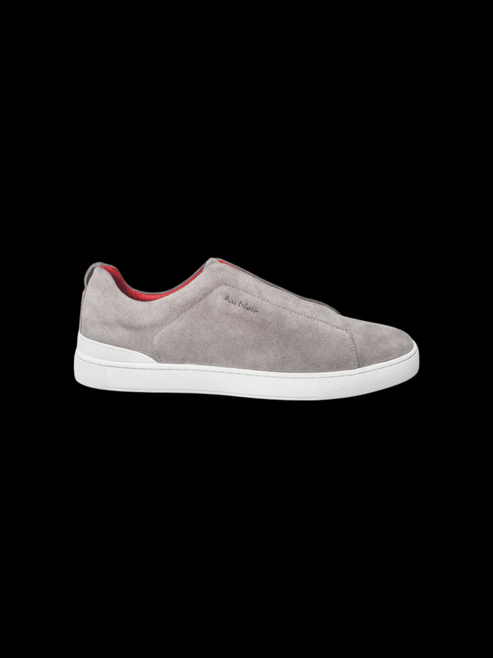 Au Noir Shoes | SUEDE SLIP-ON SHOE_CLIFT GRAY