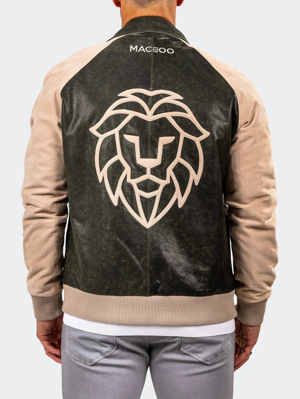 Maceoo Jacket | Leather Marthyr035 Green