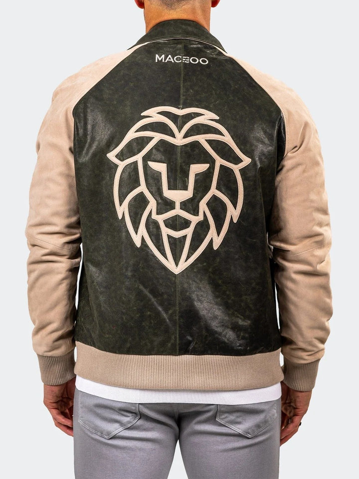 Maceoo Jacket | Leather Marthyr035 Green