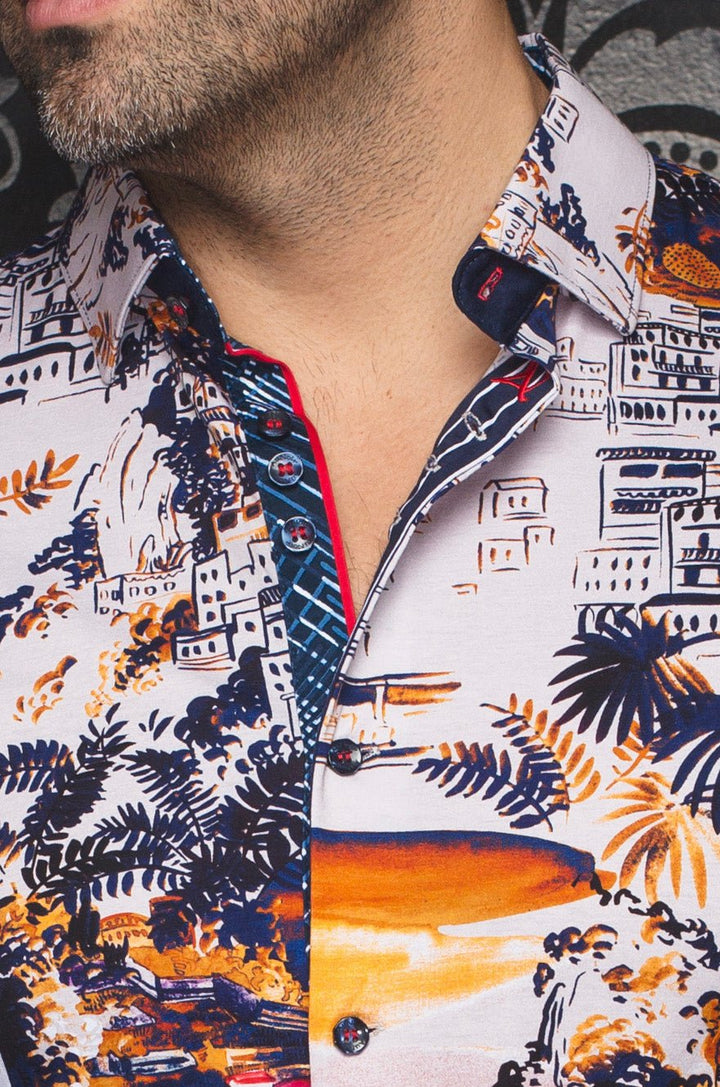 Au Noir Stretch Short Sleeve Shirt | Elster Stone