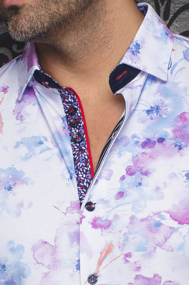 Au Noir Stretch Short Sleeve Shirt | Pemba Fuchsia