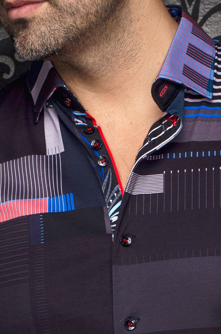 Au Noir Stretch Short Sleeve Shirt | Randford Black