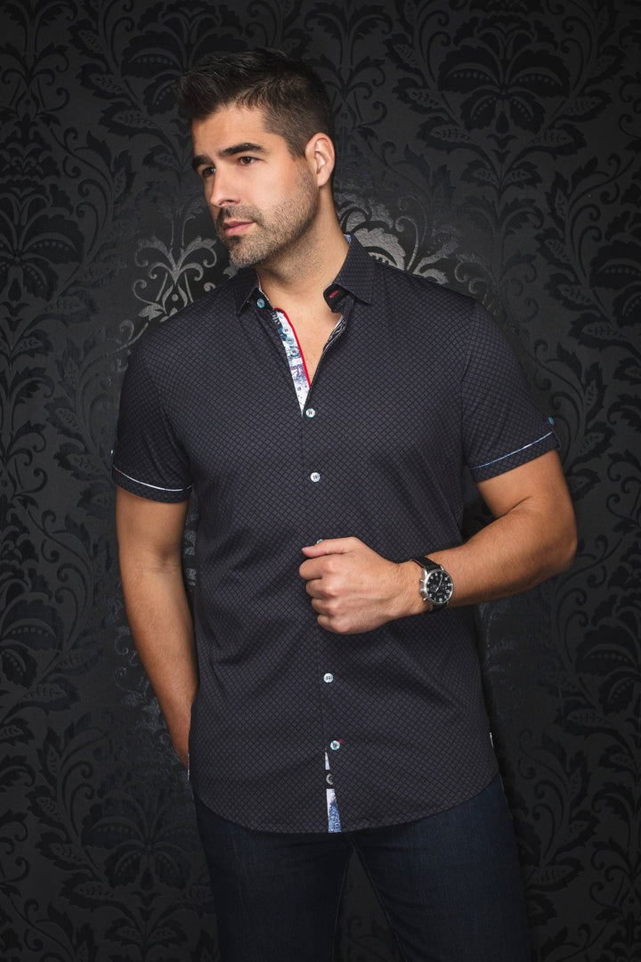 Au Noir Stretch Short Sleeve Shirt | Terrano Black