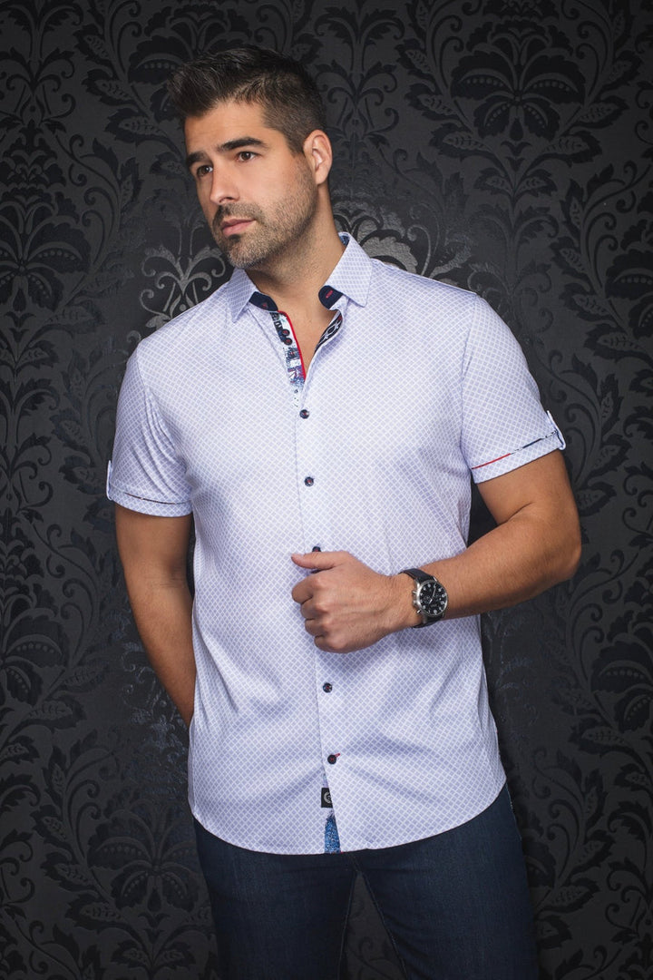 Au Noir Stretch Short Sleeve Shirt | Terrano Lavender