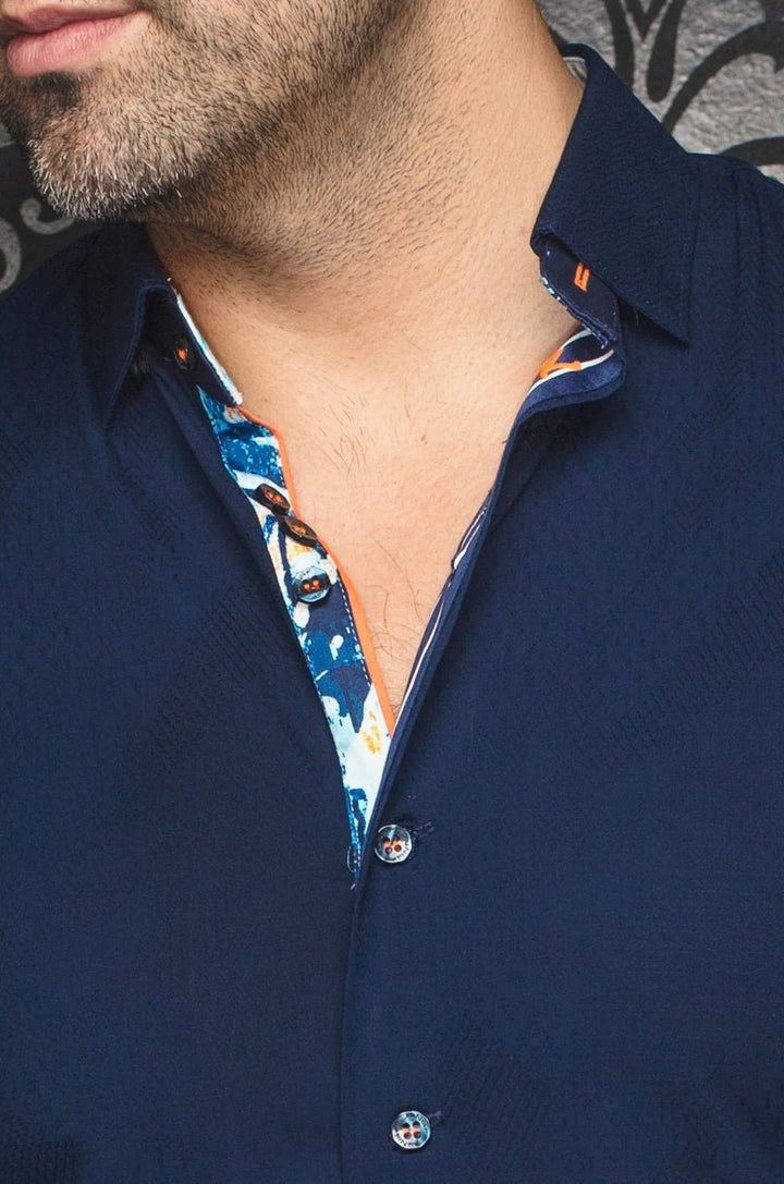 Au Noir Stretch Short Sleeve Shirt | Fajardo Navy