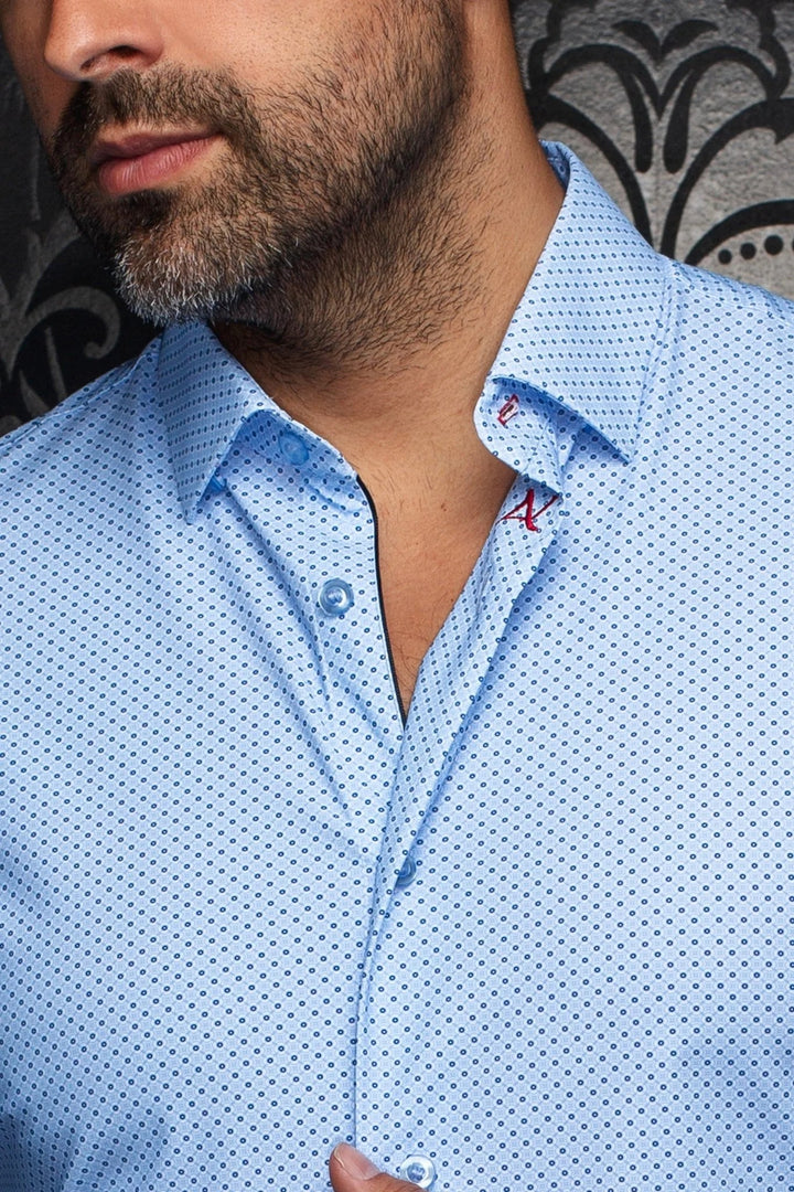 Au Noir Nylon Short Sleeve Shirt | Nick Geo Blue