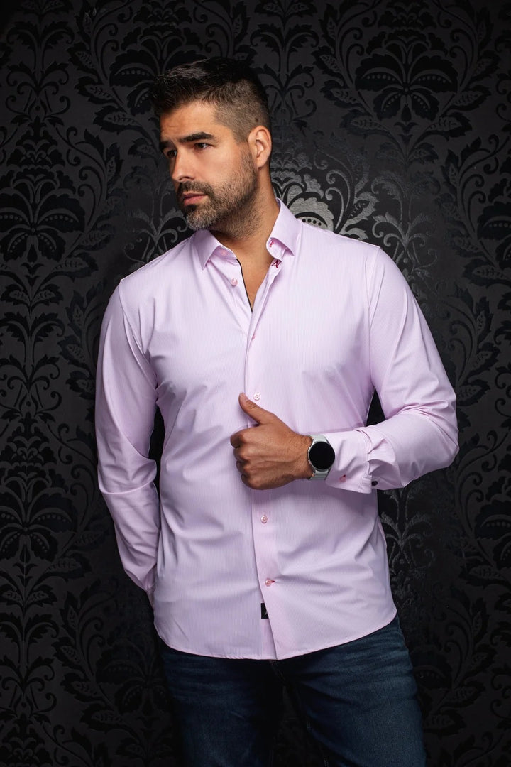 Au Noir Nylon Shirt | Nicolas STRP Pink