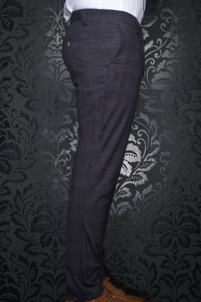 Au Noir Dressy Stretch Pant | Beretta Farrell Plum - Men Fashion