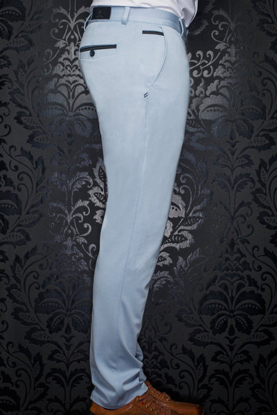 Au Noir Dressy Stretch Pant | Beretta Ryan Light Blue - Men Fashion