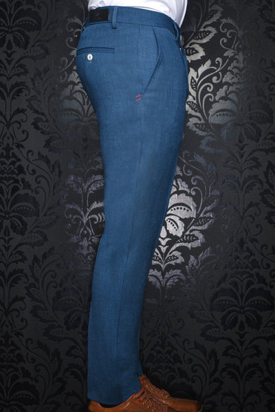 Au Noir Stretch Pant | Wesson Lancaster Petrol - Men Fashion