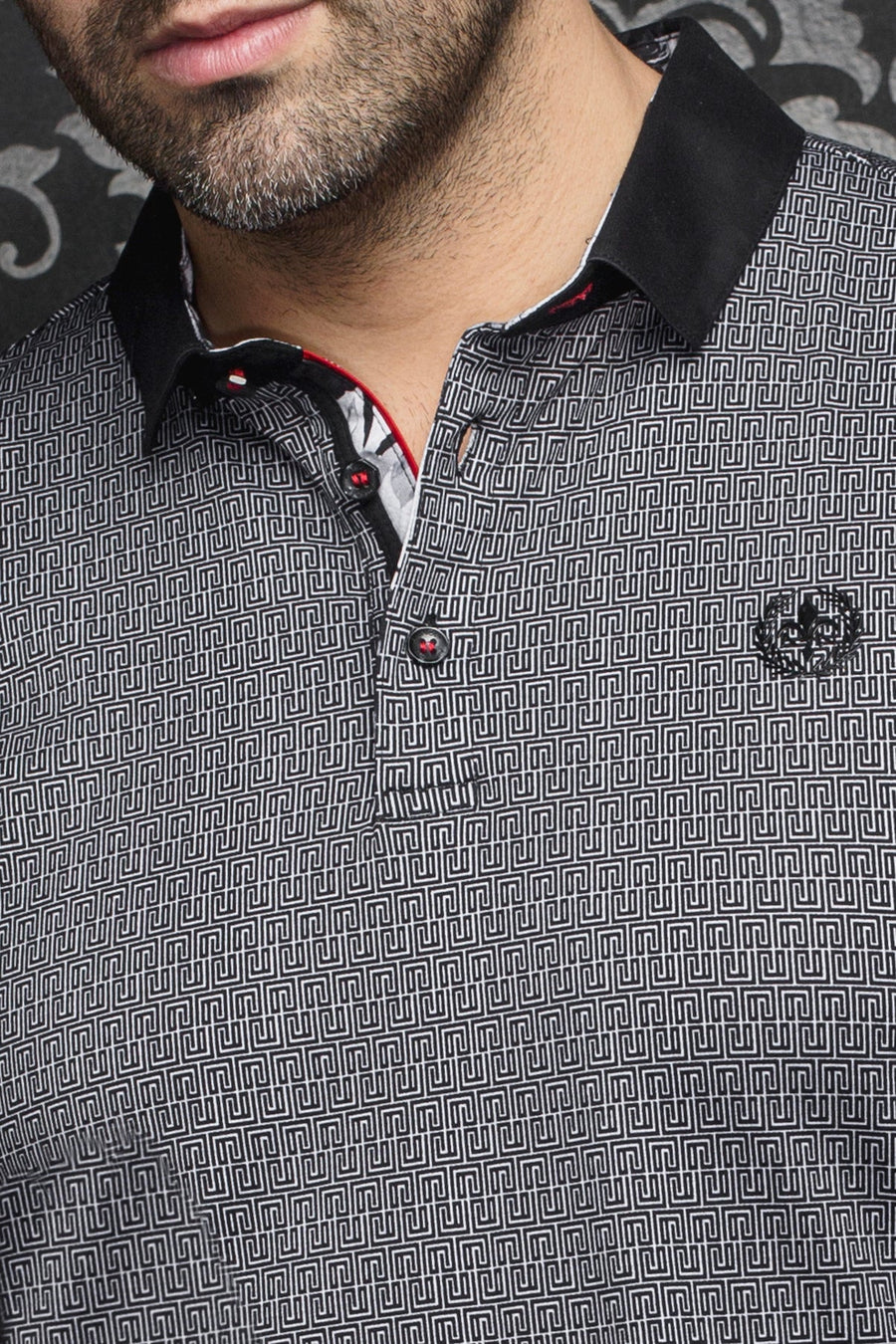 Au Noir Stretch Short-Sleeve Polos | Ezra Black