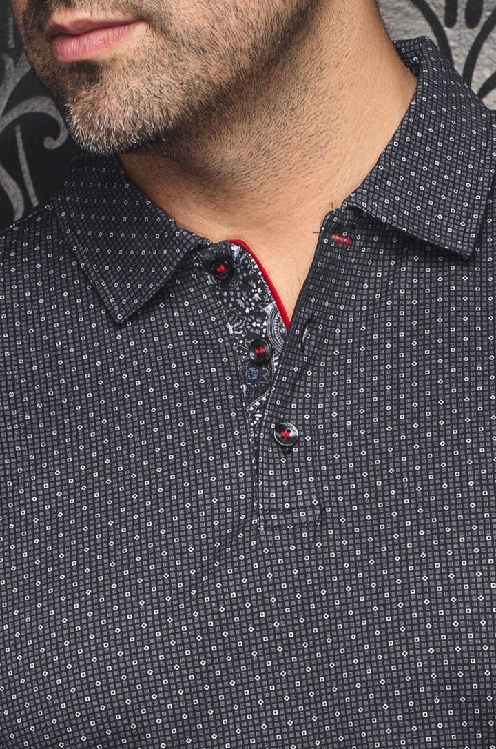 Au Noir Stretch Short-Sleeve Polo | Willys Black