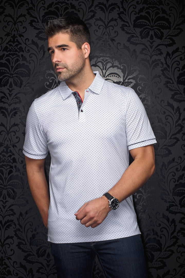 Au Noir Stretch Short-Sleeve Polo | Willys White Black