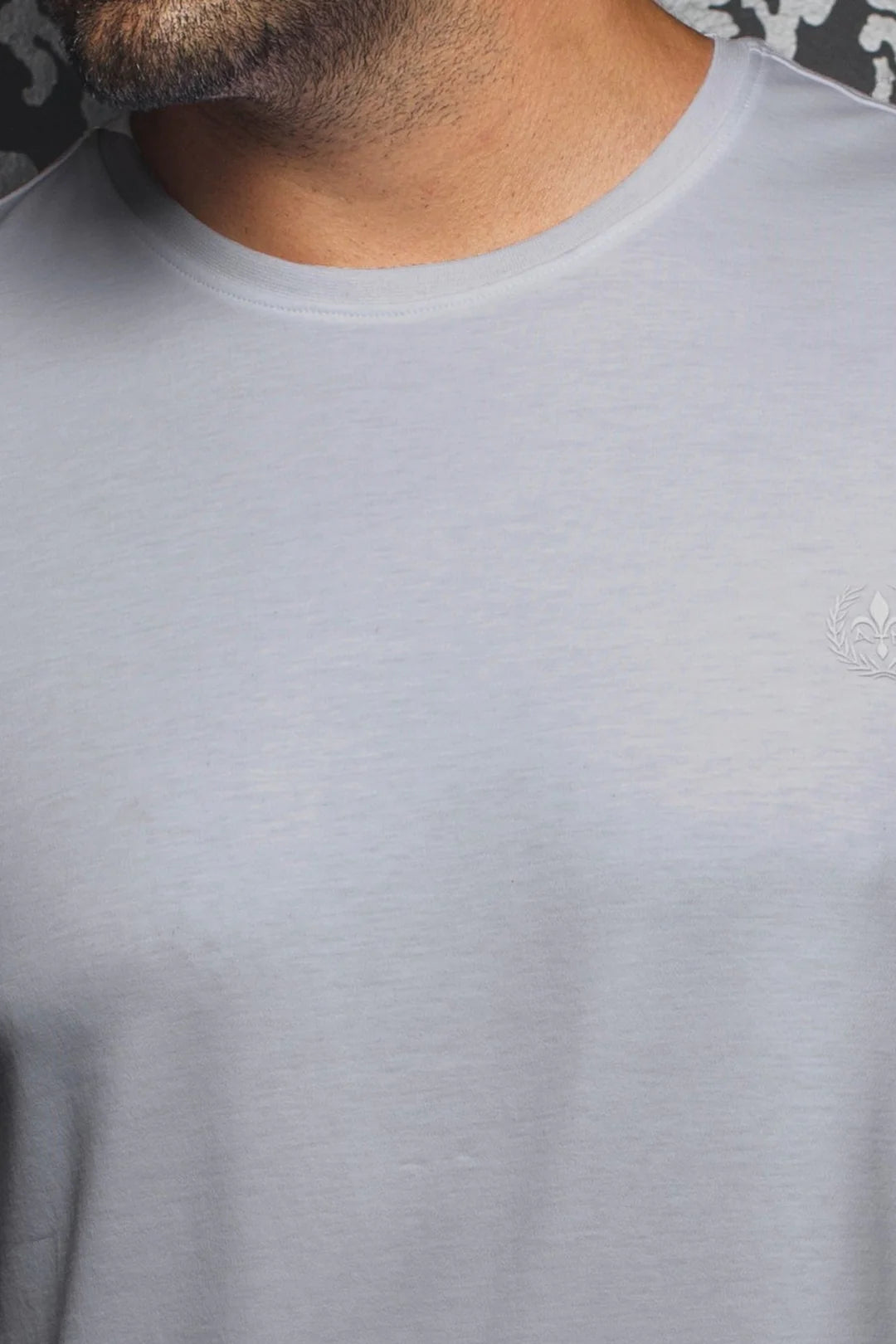 Au Noir Stretch Short-Sleeve Shirt | T-shirt Crew Neck - Michael Light Grey