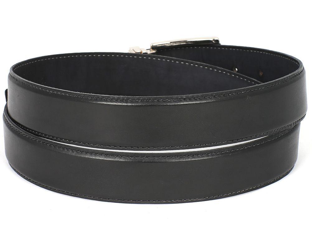 PAUL PARKMAN Men's Leather Belt Hand-Painted Black (ID#B01-BLK) – Men ...