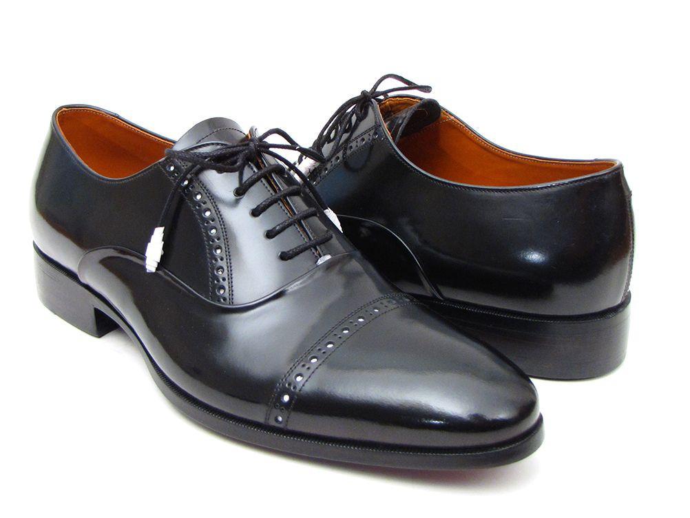 Paul Parkman Men's Captoe Oxfords Black Dress Shoes (ID#78RG61) - '----- / Black