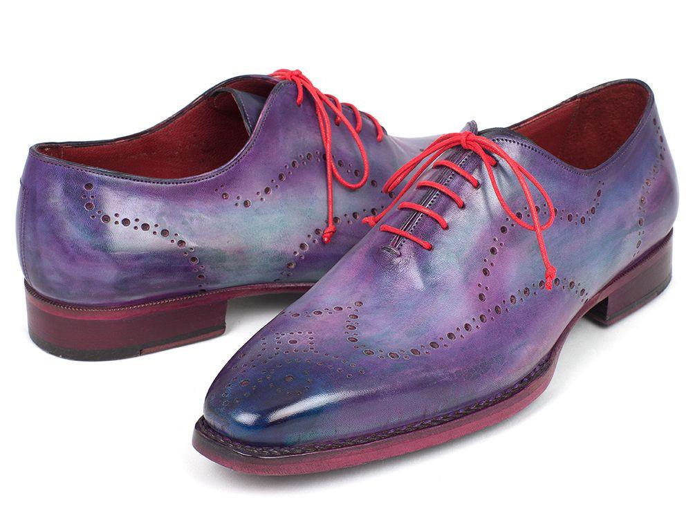 purple mens dress shoes Paul Parkman Men's Wingtip Oxfords Goodyear Welted Purple (ID#87PRP11) – Men  Fashion