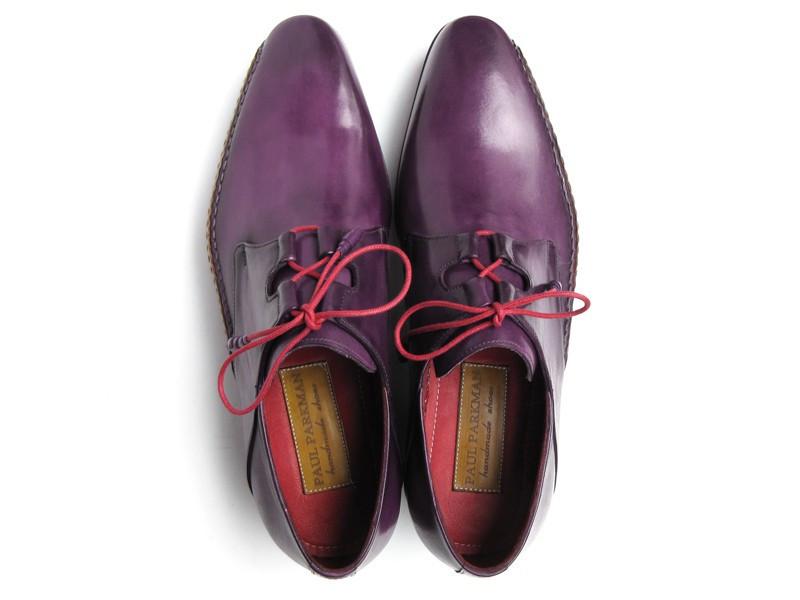 Paul Parkman Men's Ghillie Lacing Side Handsewn Dress Shoes - Purple L Men Fashion Paul Parkman Men's Ghillie Lacing Side Handsewn Dress Shoes - Purple L Men Fashion