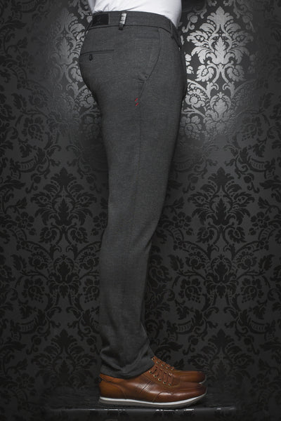 Men Fashion - Au Noir Dressy Stretch Pant - Beretta Charchoal