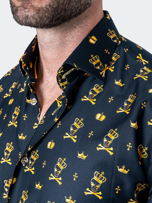 Maceoo Shirt | Fibonacci KingSkull Black