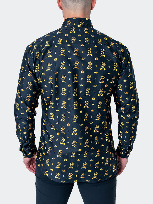 Maceoo Shirt | Fibonacci KingSkull Black