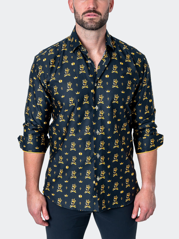 Maceoo Shirt | Fibonacci KingSkull Black