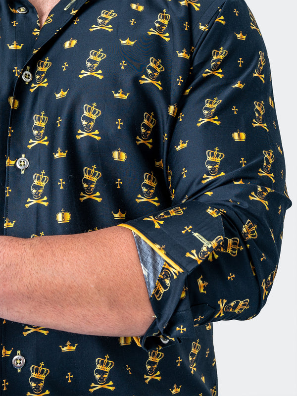 Maceoo Shirt | Fibonacci KingSkull Black