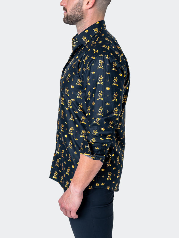 Maceoo Shirt | Fibonacci KingSkull Black