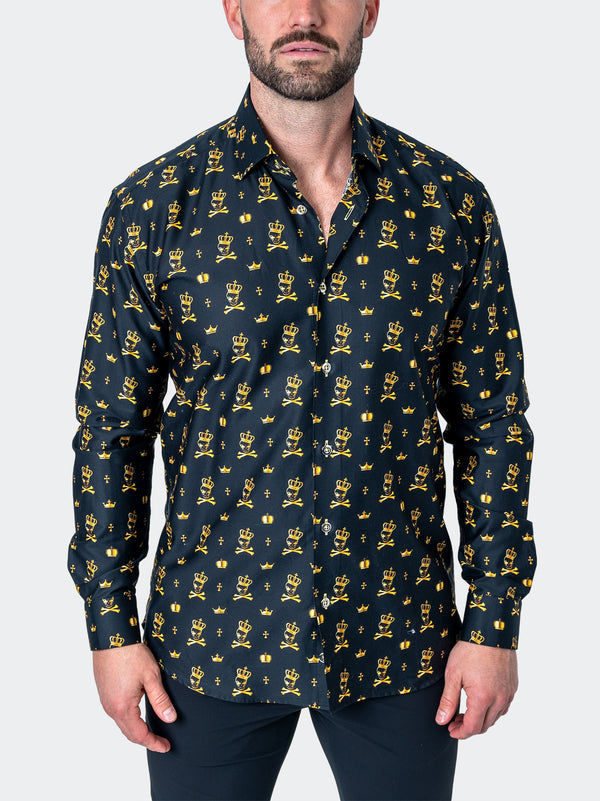 Maceoo Shirt | Fibonacci KingSkull Black