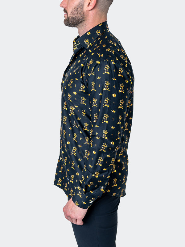 Maceoo Shirt | Fibonacci KingSkull Black