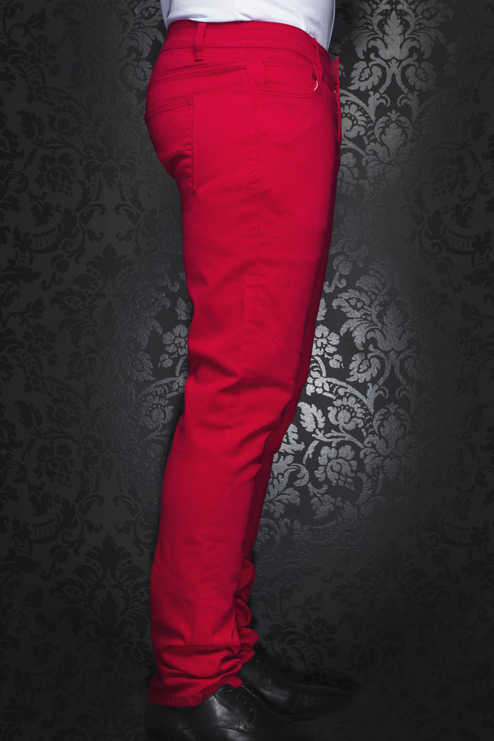 Slim Fit Stretch Denim Jean - Red [Size 28]