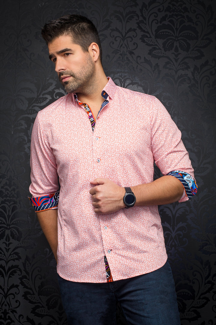 Au Noir Stretch Shirt | Mozi Orange