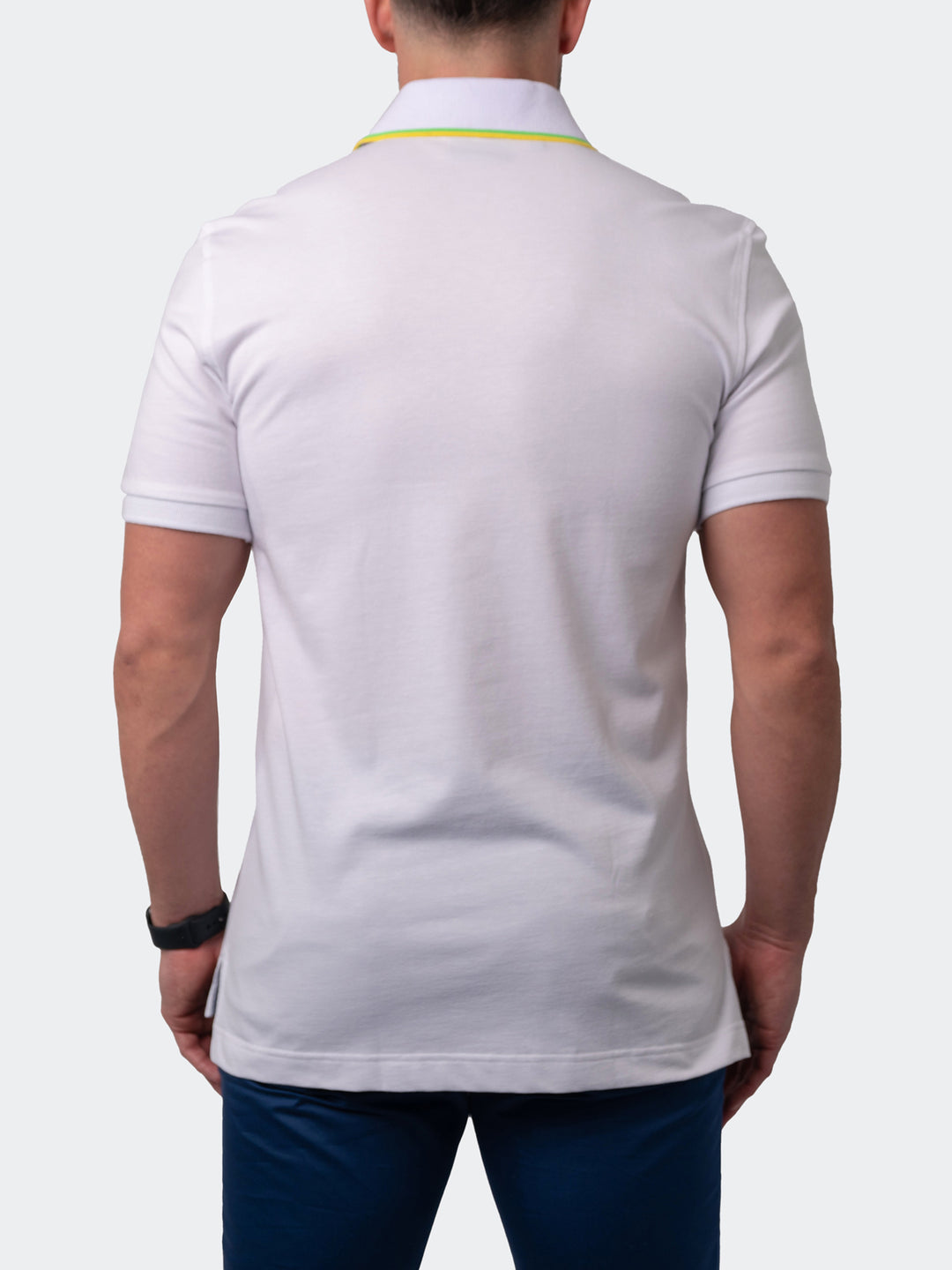 Maceoo Short Sleeves Polo | Polo Mozart Two Tip White