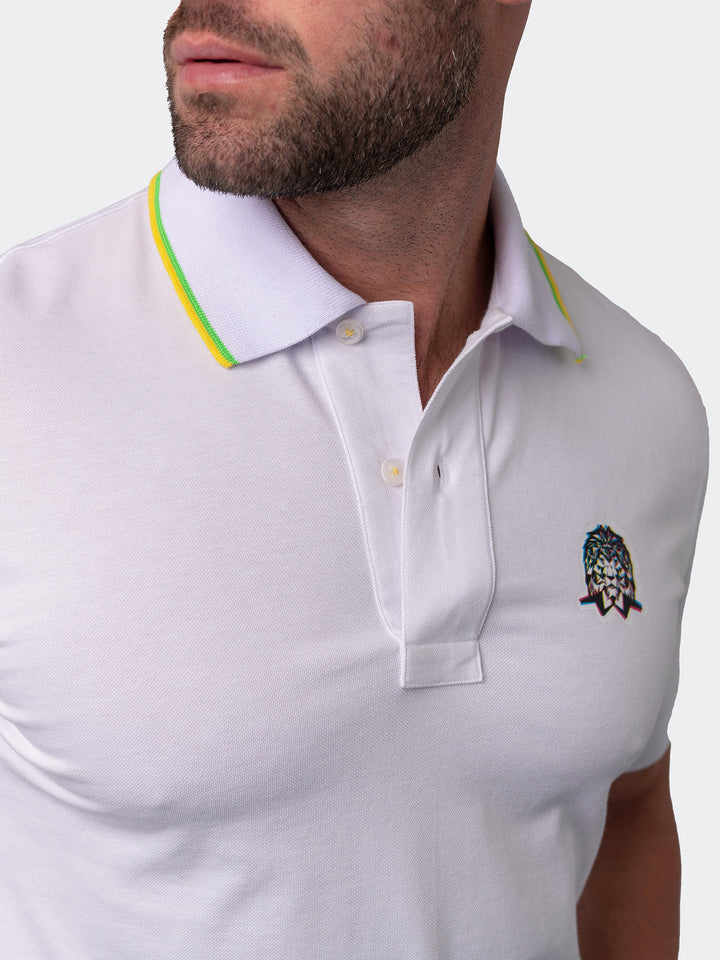 Maceoo Short Sleeves Polo | Polo Mozart Two Tip White