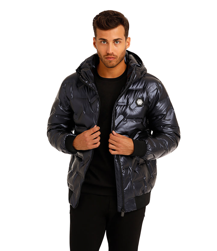 Bertigo Jacket | Wolf Navy Down Filled Coat