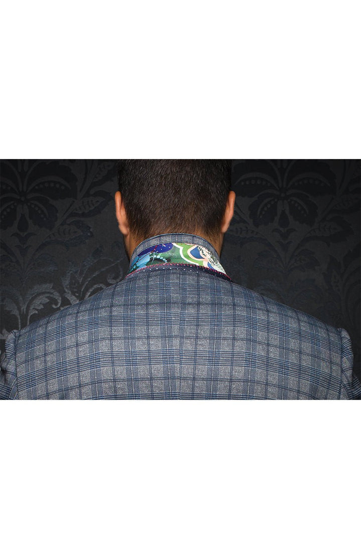 Au Noir Stretch Blazer | Walken Med Grey